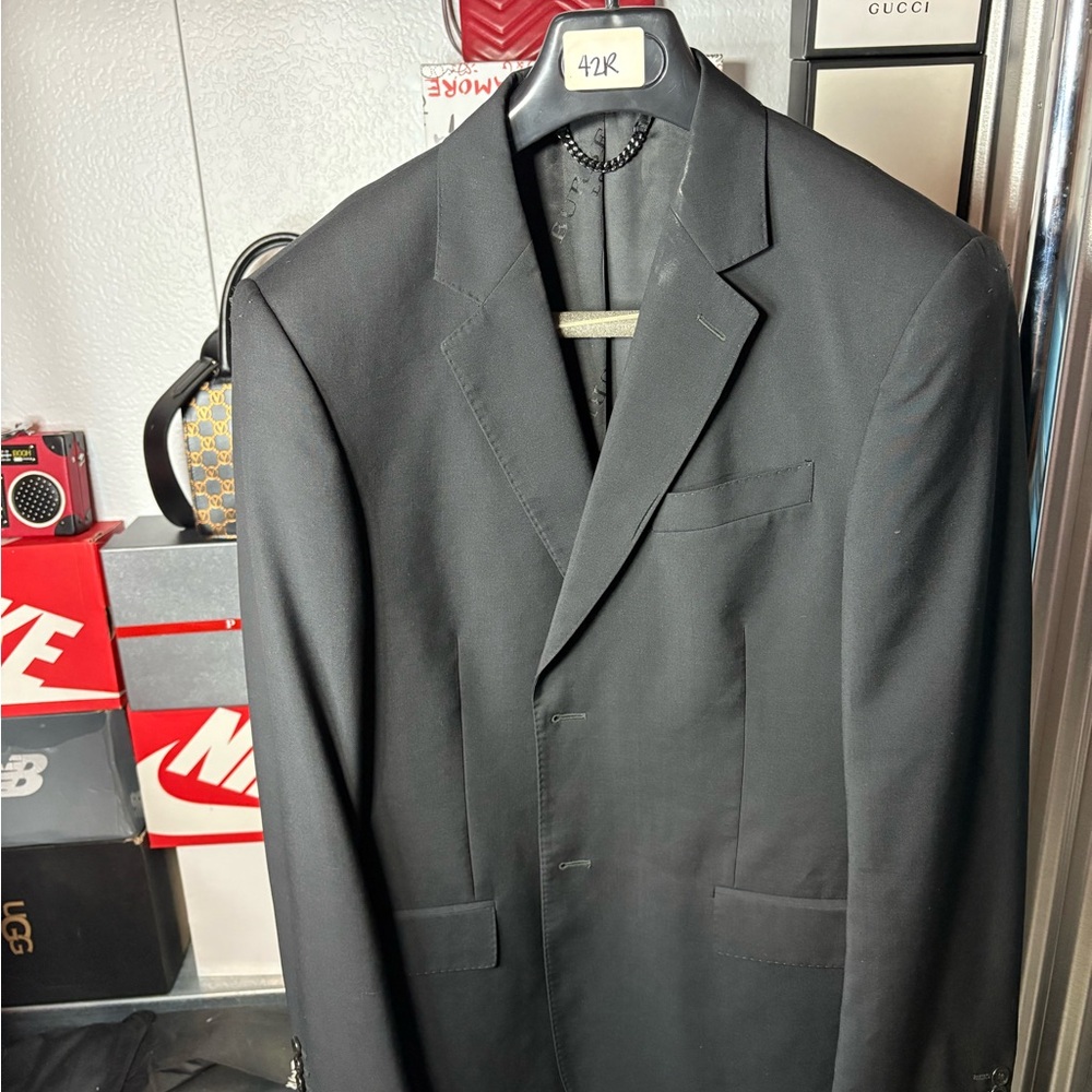 Burberry Black Suit Classic Tailored Wool